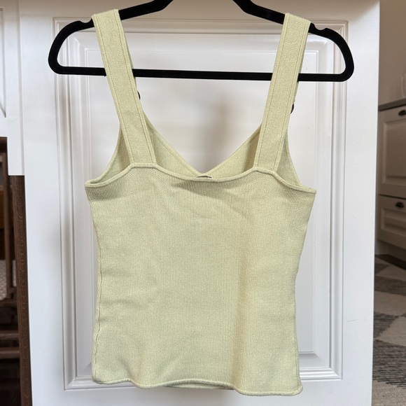 Ecru V Neck Ring Detail Tank - Picture 6 of 6